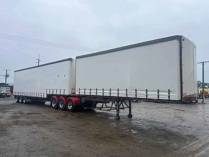 2004 Lusty/Maxitrans Curtainersiders 34 Pallet BDouble with Mezz in rear and Ringfeder