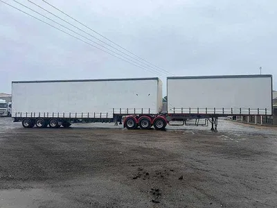 2004 Lusty/Maxitrans Curtainersiders 34 Pallet BDouble with Mezz in rear and Ringfeder photo 2