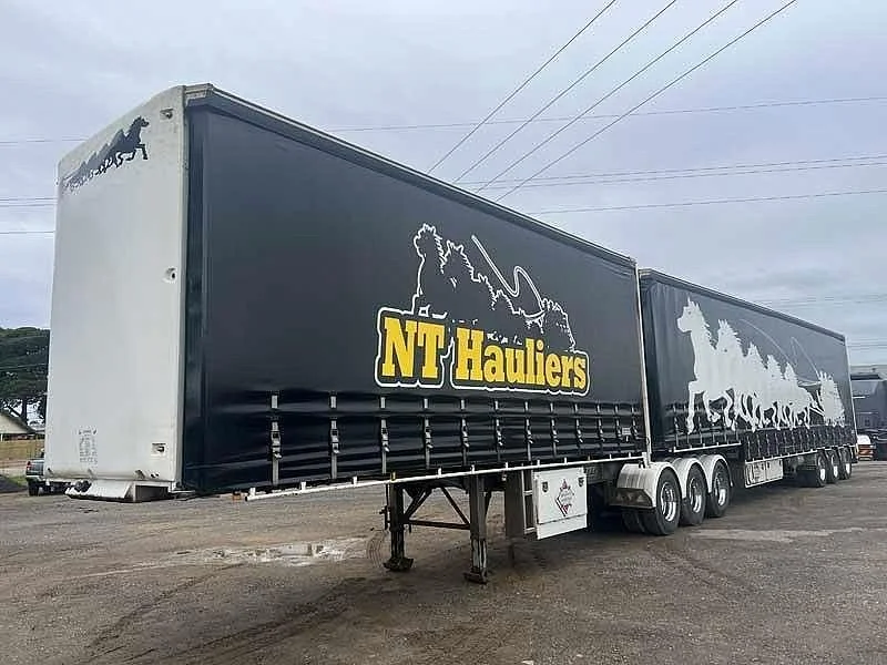 2017 Krueger Curtainsiders BDouble curtainsiders rear drop deck with mezz - Image 21