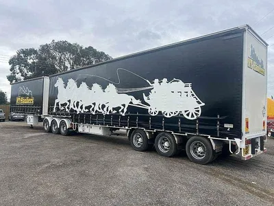 2017 Krueger Curtainsiders BDouble curtainsiders rear drop deck with mezz photo 10