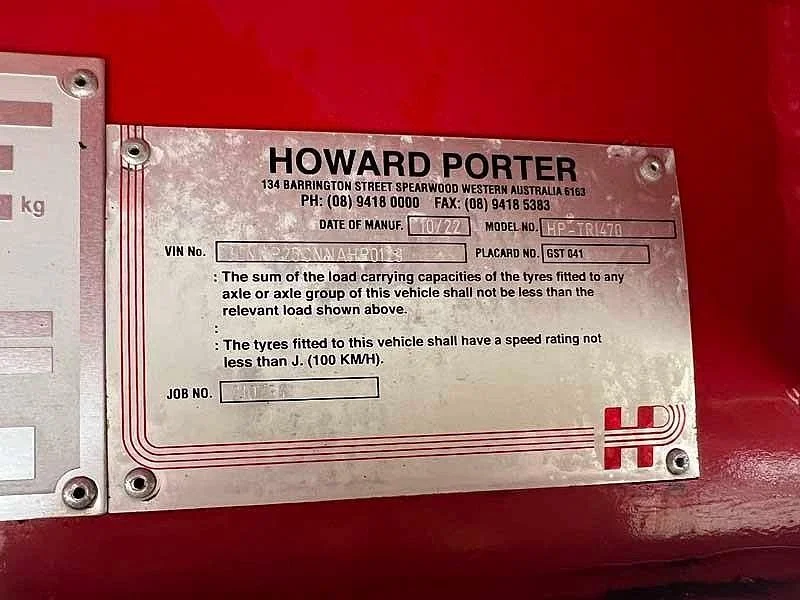 2022 Howard Porter Tri Axle Drop Deck with Ramps and Ringfeder - Image 23